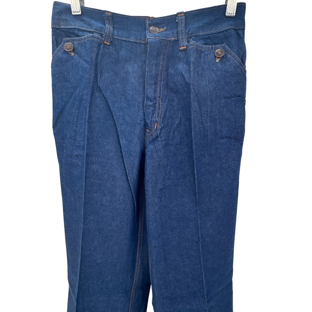 Jacques Moret Jeans Womens 27x36 Blue High Waisted Wide Leg Flare NWT 70s